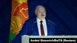Aleksandr Lukașenko, în timpul discursului său anual adresat națiunii și Adunării Naționale de la Minsk, Belarus, 28 ianuarie 2022.