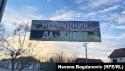 Selo Gornje Nedeljice, gde je kompanija "Rio Tinto" planirala da izgradi rudnik za eksploataciju rude litijum, 27. januar 2022.
