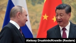 Președintele rus Vladimir Putin și omologul său chinez Xi Jinping. Beijing, 4 februarie