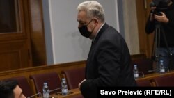 Zdravko Krivokapić na sjednici crnogorske Skupštine koja je njegovoj Vladi izglasala nepovjerenje, Podgorica, 4. februar 2022.