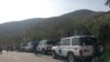 Armenia - A convoy of EU monitors is seen Syunik province, October 20, 2022. 