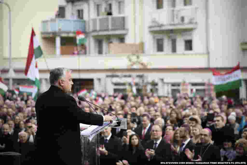 In Zalaegerszeg on October 23, Orban spoke during a ceremony to mark the 1956 uprising. During the address, he likened the European Union to the Soviet Union, saying the multinational bloc would eventually &quot;end up in the same place as their predecessors.&quot;