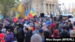 Акция протеста в Кишиневе 23 октября 2022 года