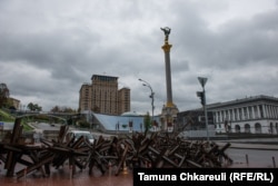 Kyiv has adapted to war. The central subway stations -- Khreshatik and Maidan Nezalezhnosti -- are closed, much to citizens' annoyance. The "hedgehogs," which are used to stop tanks, have been removed from the sidewalks but not taken away.