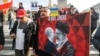 یکی از تجمعات اعتراضی در کی‌یف در پاییز امسال در اعتراض به همگرایی ایران و روسیه در قبال اوکراین
