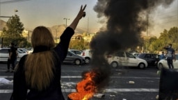 تصویری از اعتراضات سراسری سال گذشته در ایران.