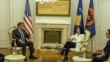 KOSOVO: Kosovo President Vjosa Osmani meets US Special Envoy Gabriel Escobar on October 19, 2022 in Prishtina