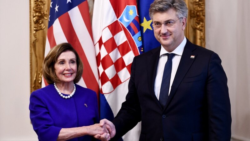 Pelosi u Zagrebu: 'Zahvaljujemo Hrvatskoj na liderstvu'