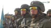 Kazakh soldiers take part in military exercise in Tajikistan in October 2022.