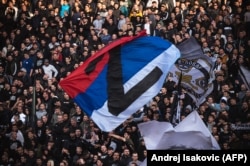 Болельщики клуба "Црвена звезда"