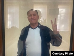 Український офіцер Олексій Кисельов під час суду в Сімферополі, жовтень 2022 року
