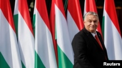 Mađarski premijer Viktor Orban tokom proslave 66. godišnjice ustanka Mađarske protiv Sovjetskog Saveza, 23. oktobra 2022. u gradu Zalegeršeg na zapadu Mađarske. 