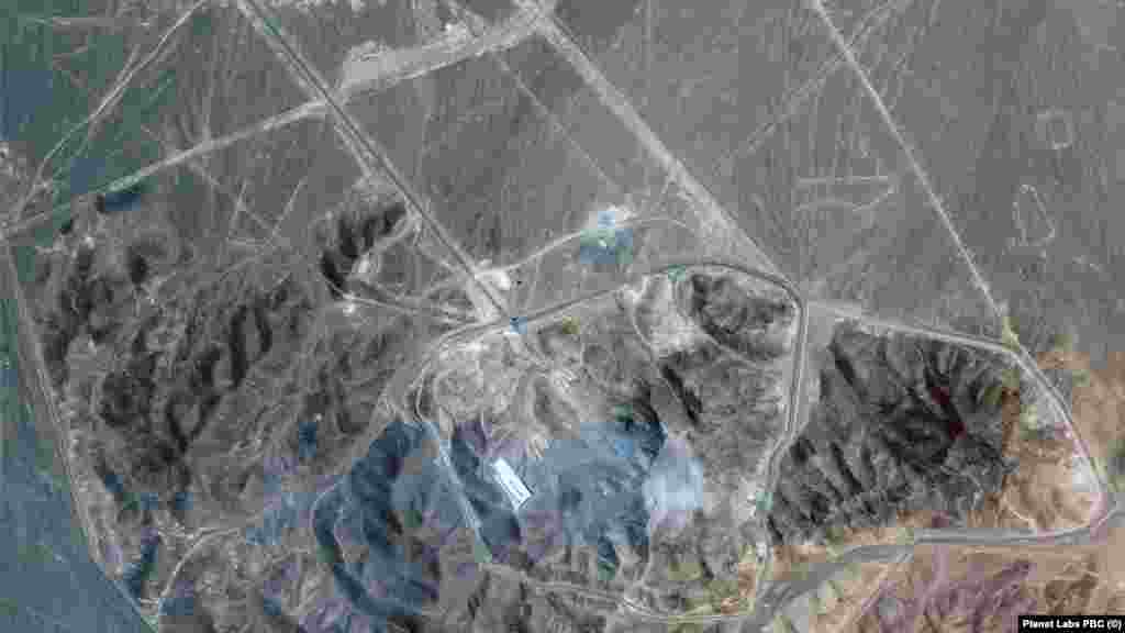 Iran's Fordow fuel enrichment site is seen on June 19, prior to the US strike, and June 22, after the strike. 