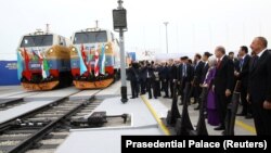 Ադրբեջան - Բաքու-Թբիլիսի-Կարս երկաթուղին շահագործման հանձնելու հանդիսավոր արարողությունը, Ալյաթ, 30-ը հոկտեմբերի, 2017թ․