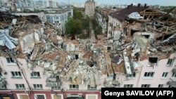Разрушенный готель «Украина» в Чернигове, 3 мая 2022 года
