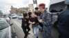 Armenian police forcibly detain a protester in Yerevan on May 4.<br />
<br />
Ongoing anti-government protests began on May 1 in the Armenian capital over fears that Prime Minister Nikol Pashinian is poised to make major concessions to Azerbaijan over the disputed Nagorno-Karabakh region.&nbsp;