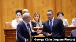 Liviu Dragnea și Victor Ponta, în Parlament