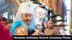 Preasfințitul Mitropolit al Kievului și al întregii Ucraine, Onufrie, la liturghia de la mănăstirea Lavra Pecerska din Kiev, 29 mai 2022. 
