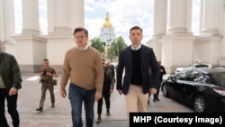 Бујар Османи и Дмитро Кулеба во Киев (фотографија од датотека)