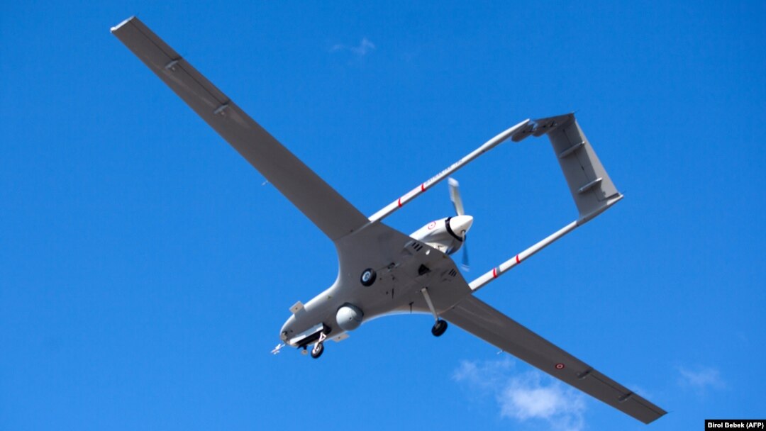 A Lithuanian journalist has crowdfunded more than $6 million from ordinary citizens to buy a Turkish-made Bayraktar attack drone for the Ukrainian military. (file photo)