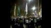Protesters reportedly attacked the platform where state TV had set up its camera, cutting off its broadcast.