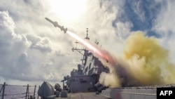 A Harpoon missile being launched (illustrative photo)