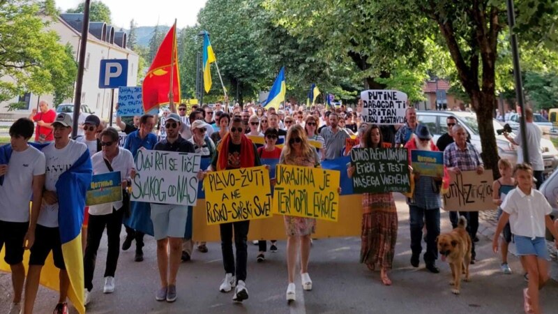 Stota šetnja podrške Ukrajini na Cetinju