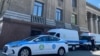 "Астана" алаңында тұрған полиция көліктері. 5 маусым 2022 жыл. 