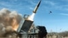 U.S.-made Army Tactical Missile System (ATACMS) being launched, one of the latest weapons systems provided to Ukraine by Washington.