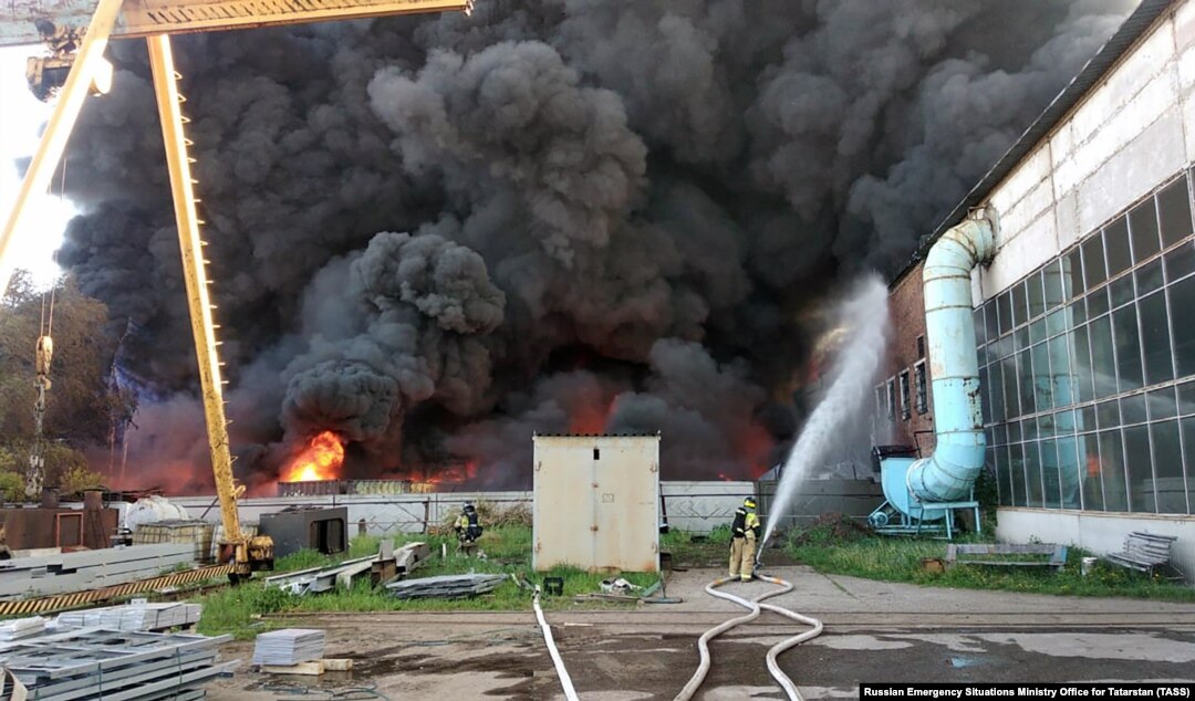 Photos: Catastrophic fire decimates Russian firm Norebo's factory