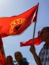 Një protestë e veteranëve të UÇK-së në Prishtinë.