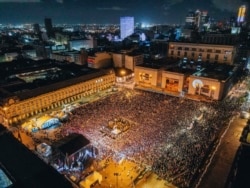 Митинг сторонников Густаво Петро в центре Боготы. 22 мая 2022 года