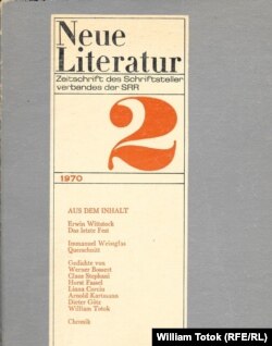 Revista „Neue Literatur”, în care a apărut poezia „ER” („EL”) a lui Immanuel Weissglas