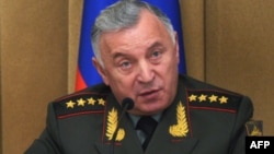 Russia -- Chief of General Staff Nikolai Makarov briefs military attachés on Russian military reform in Moscow, 07Dec2011