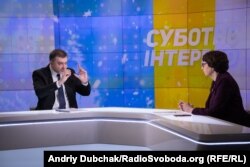 Андрій Загороднюк в студії Радіо Свобода