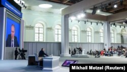 17-а передноворічна пресконференція Путіна пройшла 23 грудня у московському Манежі