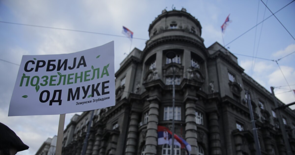 Protest protiv kompanije Rio Tinto ispred Vlade Srbije