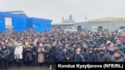 Саудагерлер наразылық танытып тұр. Бішкек, 24 желтоқсан 2021 жыл. 