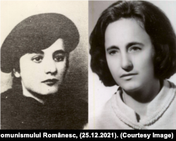 În stânga - Elena Ceaușescu în tinerețe. În dreapta - Elena Ceaușescu, portret oficial.