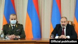 Armenia -- Prime Minister Nikol Pashinian speaks at a meeting with senior officials from the National Security Service, Yerevan, December 20, 2021.