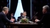 В украинских Карпатах состоялась встреча президентов (слева направо) Литвы Гитанаса Науседы, Украины Владимира Зеленского и Польши Анджея Дуды. Гута, 20 декабря 2021 года