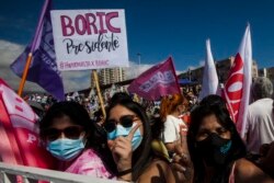 Митинг сторонников Габриэля Борича на севере Чили, в городе Антофагаста. 14 декабря 2021 года