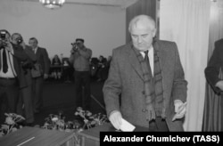 Fostul lider sovietic Mihail Gorbaciov la alegerile din 17 martie 1991s