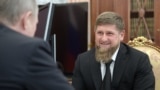 Head of Chechnya Ramzan Kadyrov (R) and Russia's President Vladimir Putin