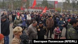 Улан-Удэда полиция башбаштаклыгына каршы митинг