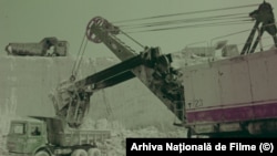 Lucrări la Canalul Dunăre-Marea Neagră, anii 1970-1980.