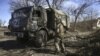 Украинские военные захватили российскую технику в пригороде Харькова, март 2022 года