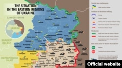 Ситуация на востоке Украины. Карта.