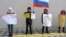 Вадим Ананьин (в центре) на акции против "обнуления Путина"