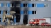 The aftermath of a fire at an industrial compound in Pardubice, Czech Republic, that authorities are investigating as terrorism.